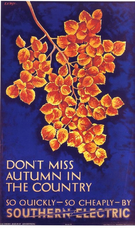 Vintage Southern Railway Autumn In The Country Railway Poster Print A3/A4
