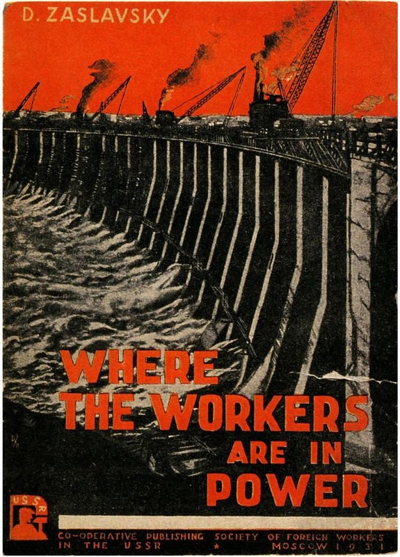 Vintage Early Soviet Union Where The Workers Are In Power Propaganda Poster Print A3/A4