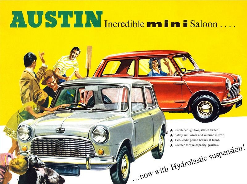 Vintage Austin Mini Advertisement Poster Print A3/A4