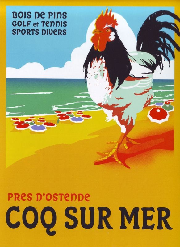 Vintage Ostende Belgian Coast Tourism Poster Print A3/A4