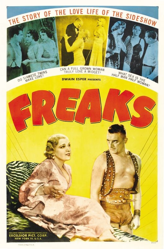 Vintage Freaks Movie Poster Print A3/A4