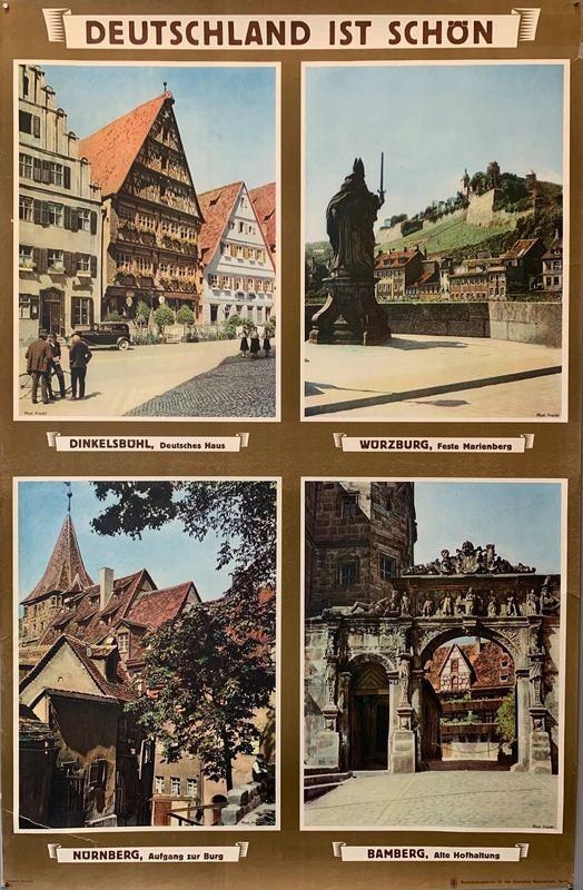 Vintage Historic Germany Tourism Poster Print A3/A4