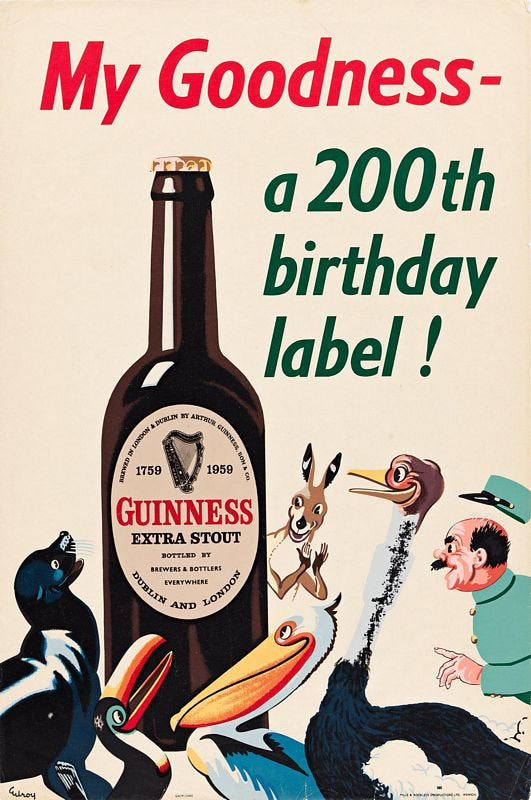 Vintage Guinness 200th Anniverary Advertisement  Poster Print A3/A4