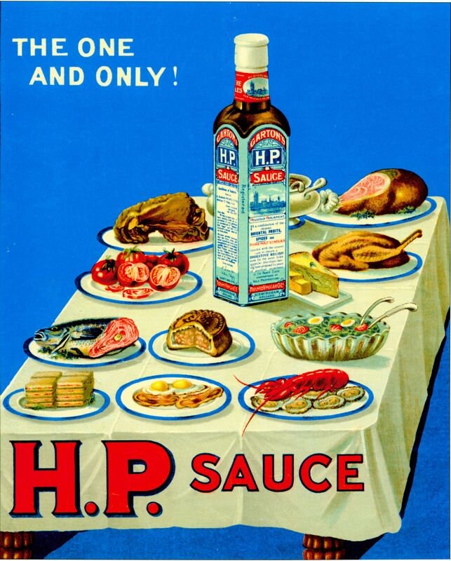 Vintage HP Sauce Advertisement Poster Print A3/A4