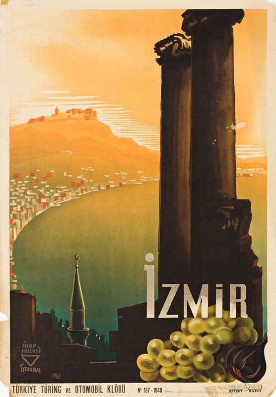 Vintage Izmir Turkey Tourism Poster Print A3/A4