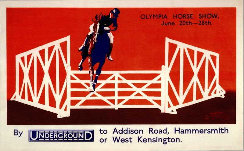 Vintage Olympia International Horse Show 1924 Poster Print A3/A4