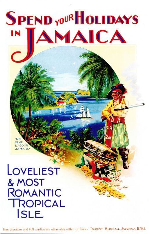 Vintage Jamaica Tourism Poster Print A3/A4