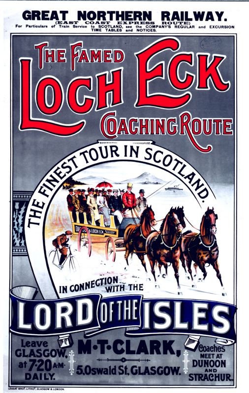 Vintage GNR Loch Eck Railway Poster Print A3/A4