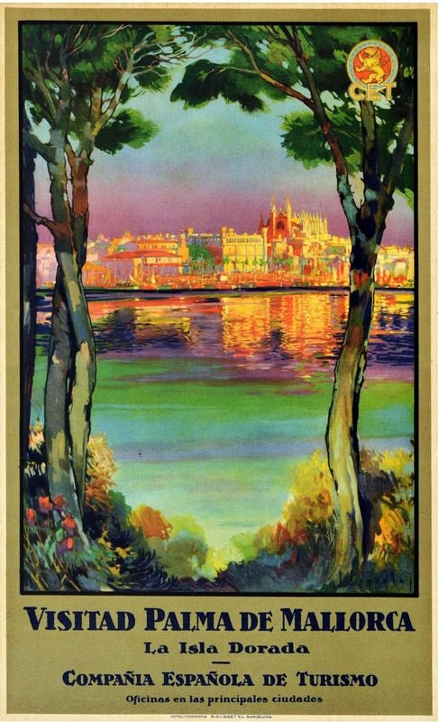 Vintage Mallorca Spain Tourism Poster Print A3/A4