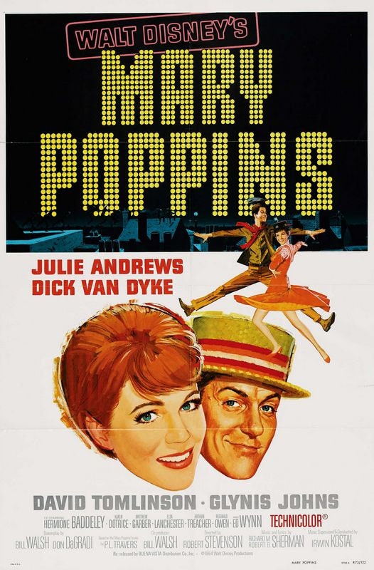 Vintage Mary Poppins Movie Poster Print A3/A4