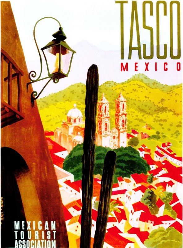 Vintage Tasco Mexico Tourism Poster Print A3/A4