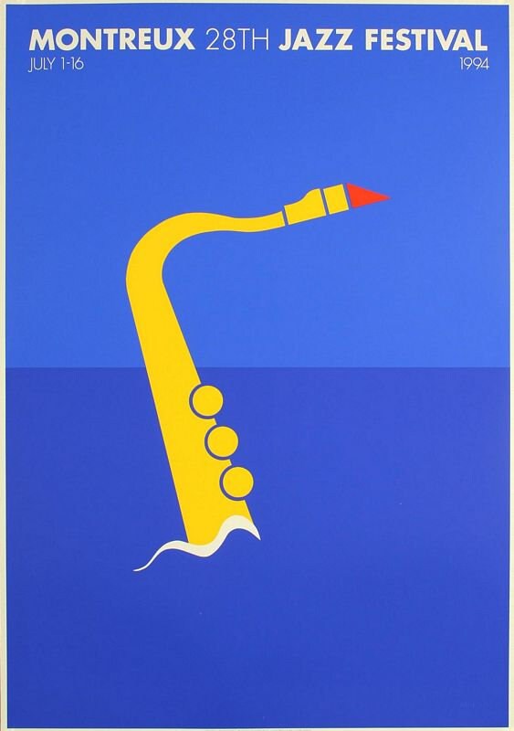 Vintage 1994 Montreux Jazz Festival Poster Print A3/A4