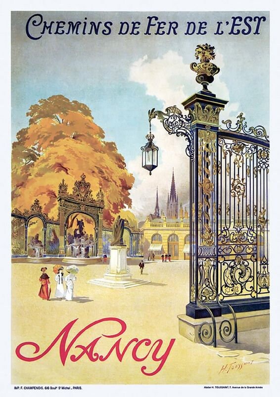 Vintage Nancy France Tourism Poster Print A3/A4