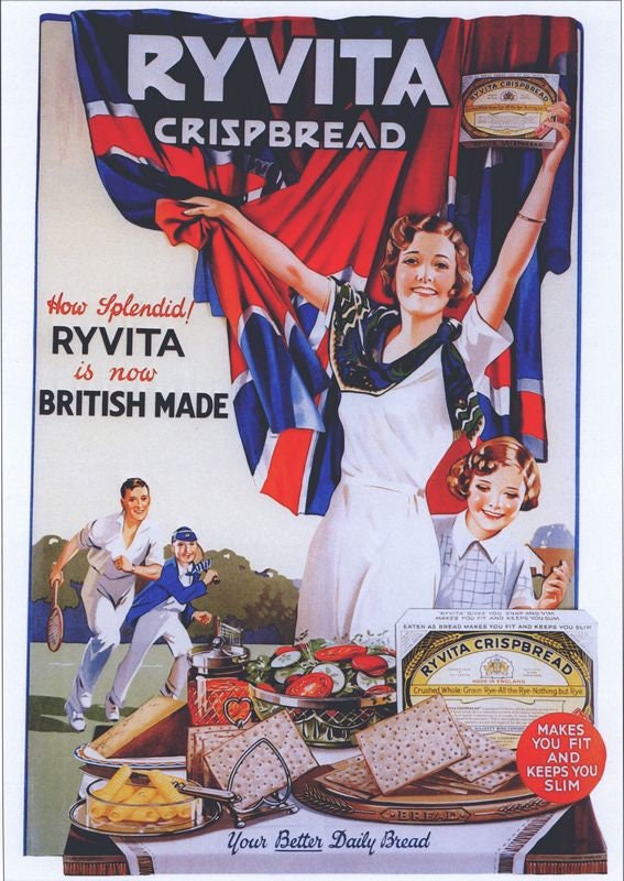 Vintage Ryvita Crackers Advertisement Poster Print A3/A4