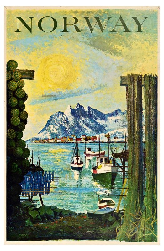 Vintage Norway Tourism Poster Print A3/A4