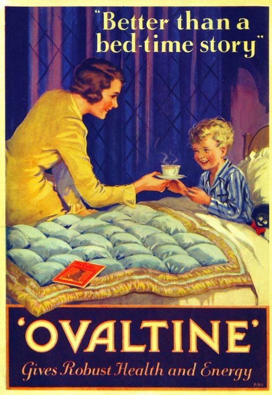Vintage 1920's Ovaltine Drink Advertisement Poster Print A3/A4