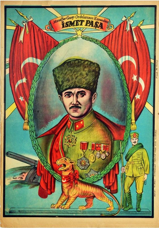 Vintage Ismet Pasa Turkish Political Poster Print A3/A4