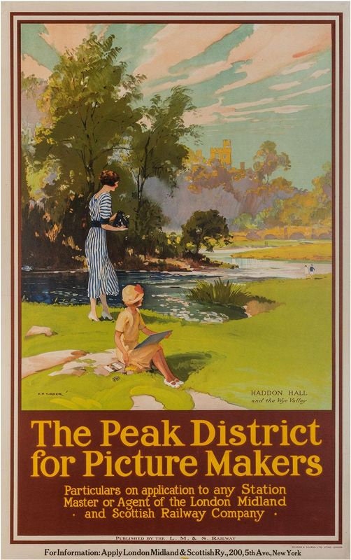 Vintage LMS Peak District For Picture Makers Railway Poster Print A3/A4