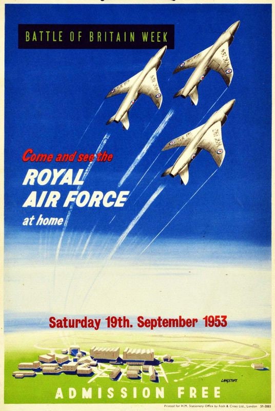 Vintage 1950's RAF Recruitment Day Poster Print A3/A4