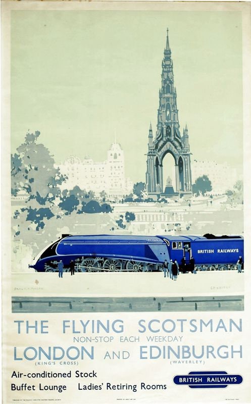 Vintage LNER Coronation Flying Scotsman Railway Poster Print A3/A4