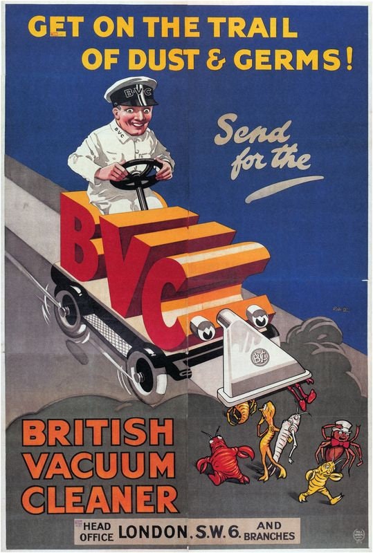 Vintage Edwardian Vacuum Cleaner Advertisement Poster Print A3/A4