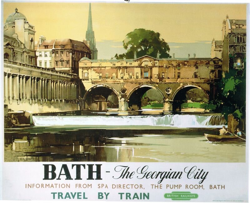 Vintage British Rail Bath Railway Poster A4/A3/A2/A1 Print