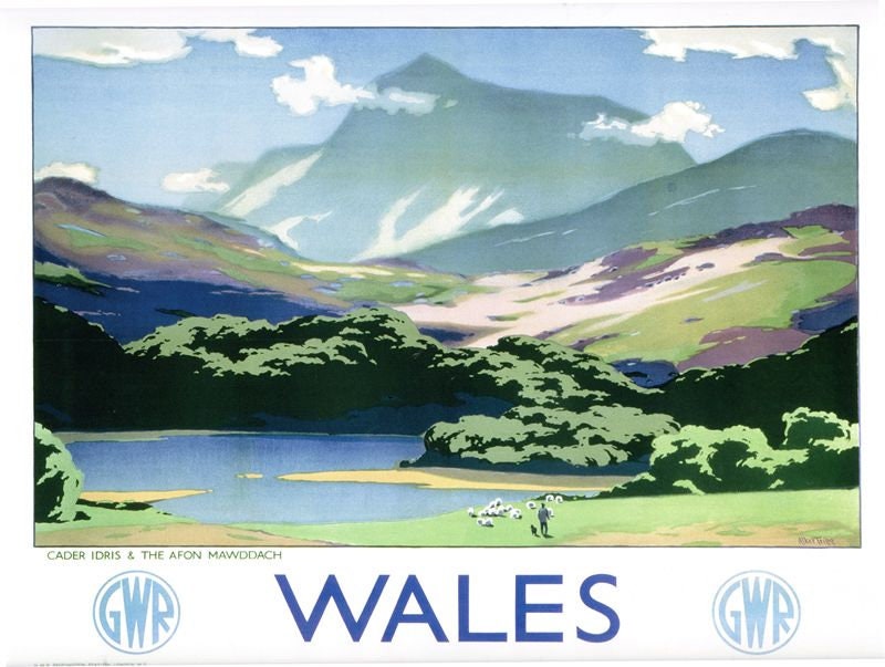 Vintage GWR Cader Idris North Wales Railway Poster A4/A3/A2/A1 Print