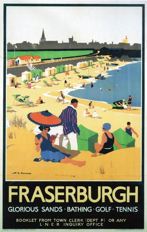 Vintage LNER Fraserburgh Scotland Railway Poster A4/A3/A2/A1 Print