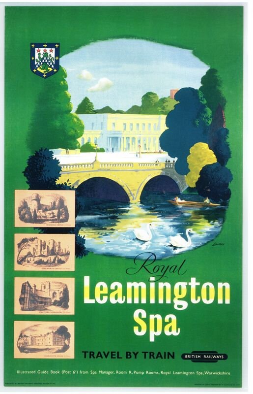 Vintage British Rail Leamington Spa Railway Poster A4/A3/A2/A1 Print