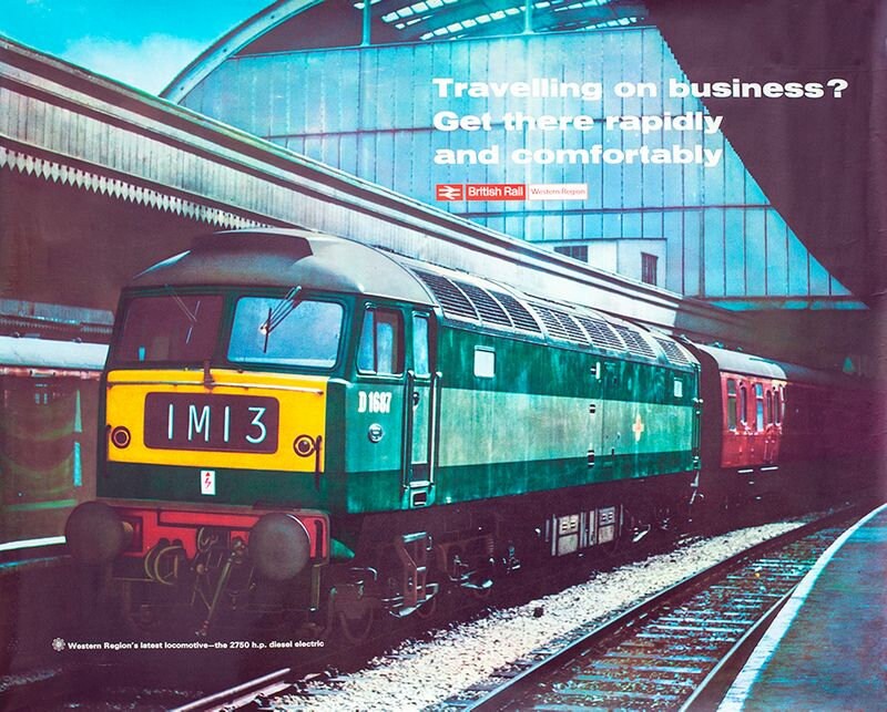 Vintage British Rail Business Travel Railway Poster Print A3/A4