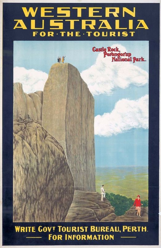 Vintage Castle Rock Western Australia Tourism Poster Print A3/A4