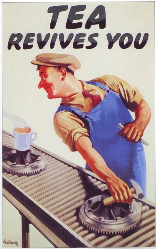 Vintage Tea Revives You Advertisement Poster Print A3/A4