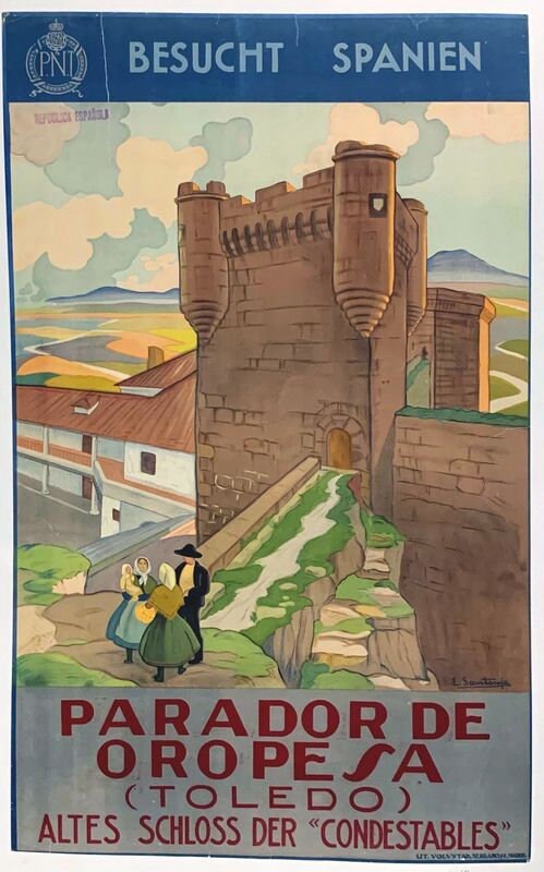 Vintage Toledo Spain Tourism Poster Print A3/A4