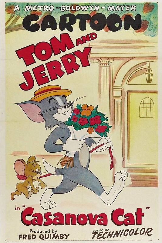 Vintage Tom and Jerry Cassanova Movie Poster Print A3/A4