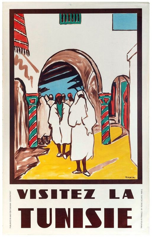 Vintage French Tunisia Tourism Poster Print A3/A4