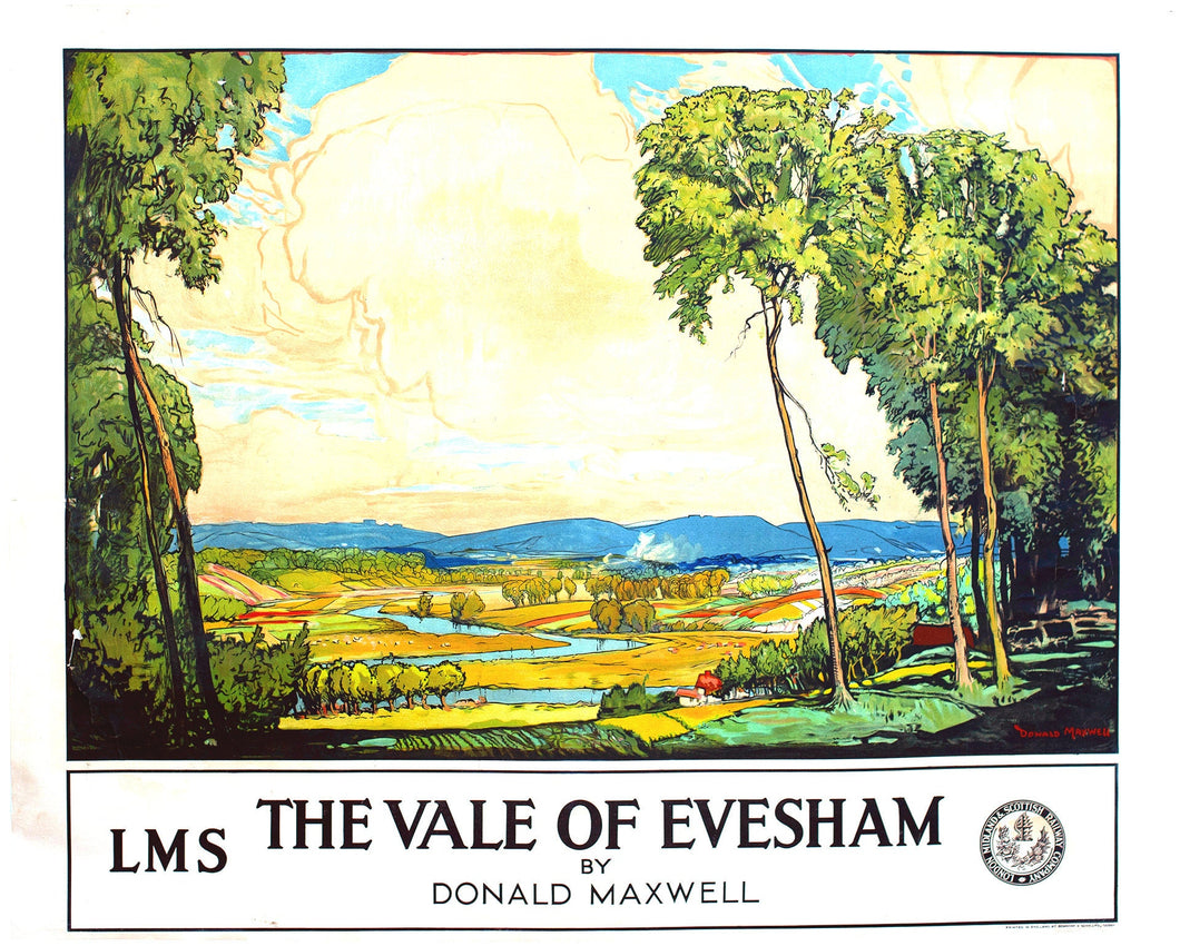 Vintage LMS Vale of Evesham Railway Poster Print A3/A4