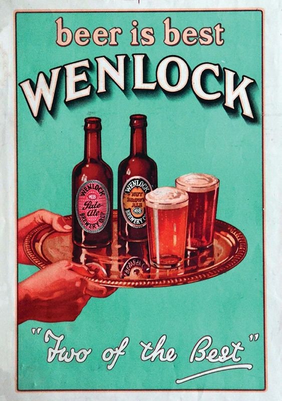 Vintage Wenlock Brewery Advertisement Poster Print A3/A4