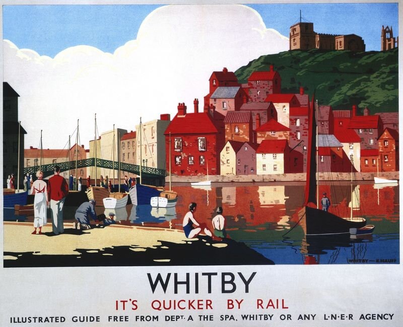 Vintage LNER Whitby Yorkshire Railway Poster Print A3/A4