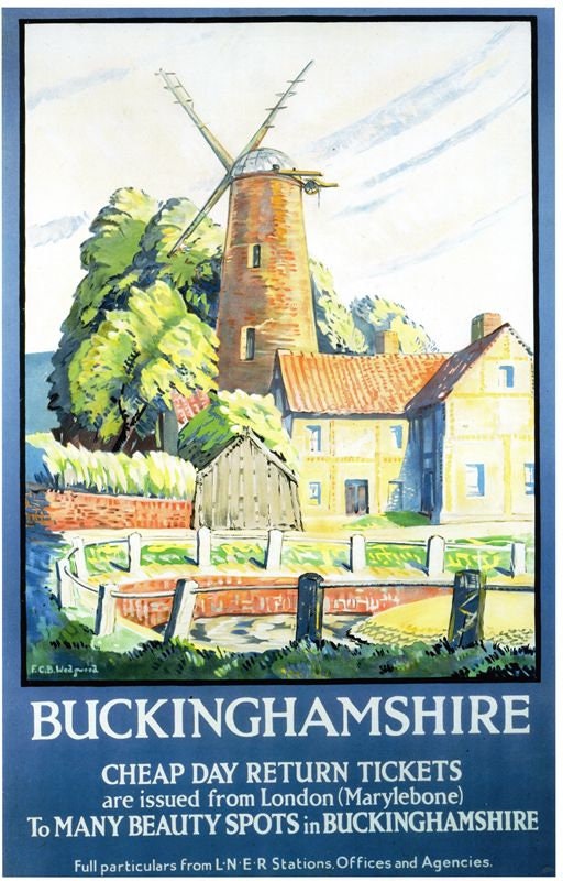 Vintage LNER Buckinghamshire Railway Poster A4/A3/A2/A1 Print