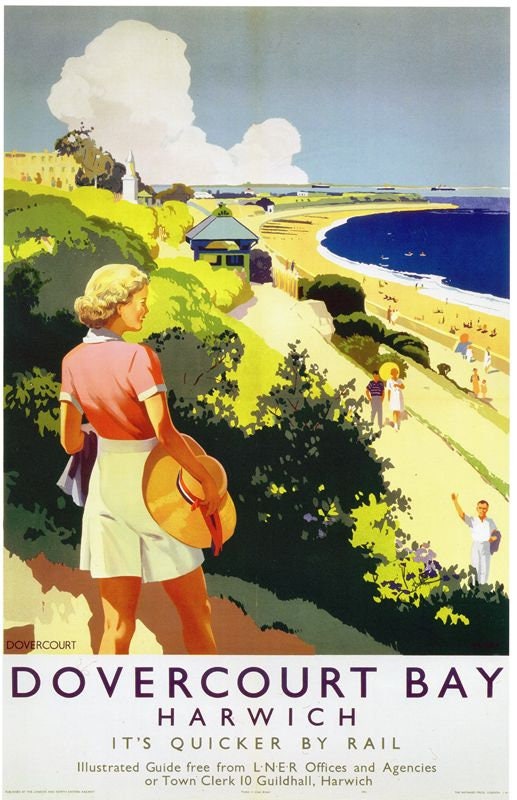 Vintage LNER Dovercourt Bay Essex Railway Poster A4/A3/A2/A1 Print