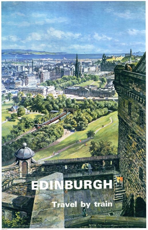 Vintage British Rail Edinburgh Railway Poster A4/A3/A2/A1 Print