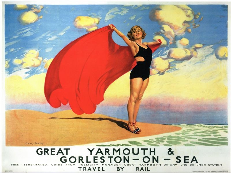 Vintage LNER Great Yarmouth Gorleston on Sea Railway Poster A4/A3/A2/A1 Print