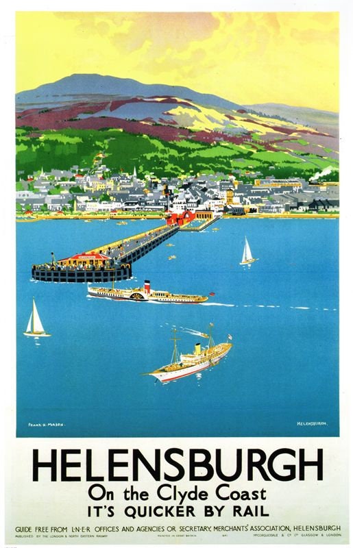 Vintage LNER Helensburgh Scotland Railway Poster A4/A3/A2/A1 Print