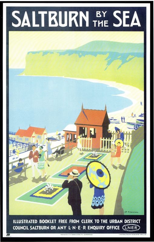 Vintage LNER Saltburn By The Sea Railway Poster A4/A3/A2/A1 Print ...