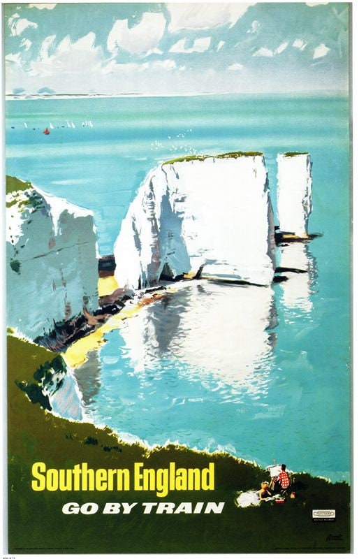 Vintage British Rail Southern England The Needles Railway Poster A4/A3/A2/A1 Print