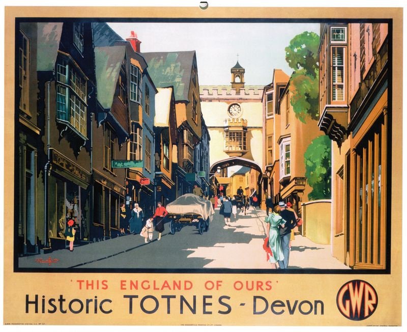 Vintage GWR Totnes Devon Railway Poster A4/A3/A2/A1 Print