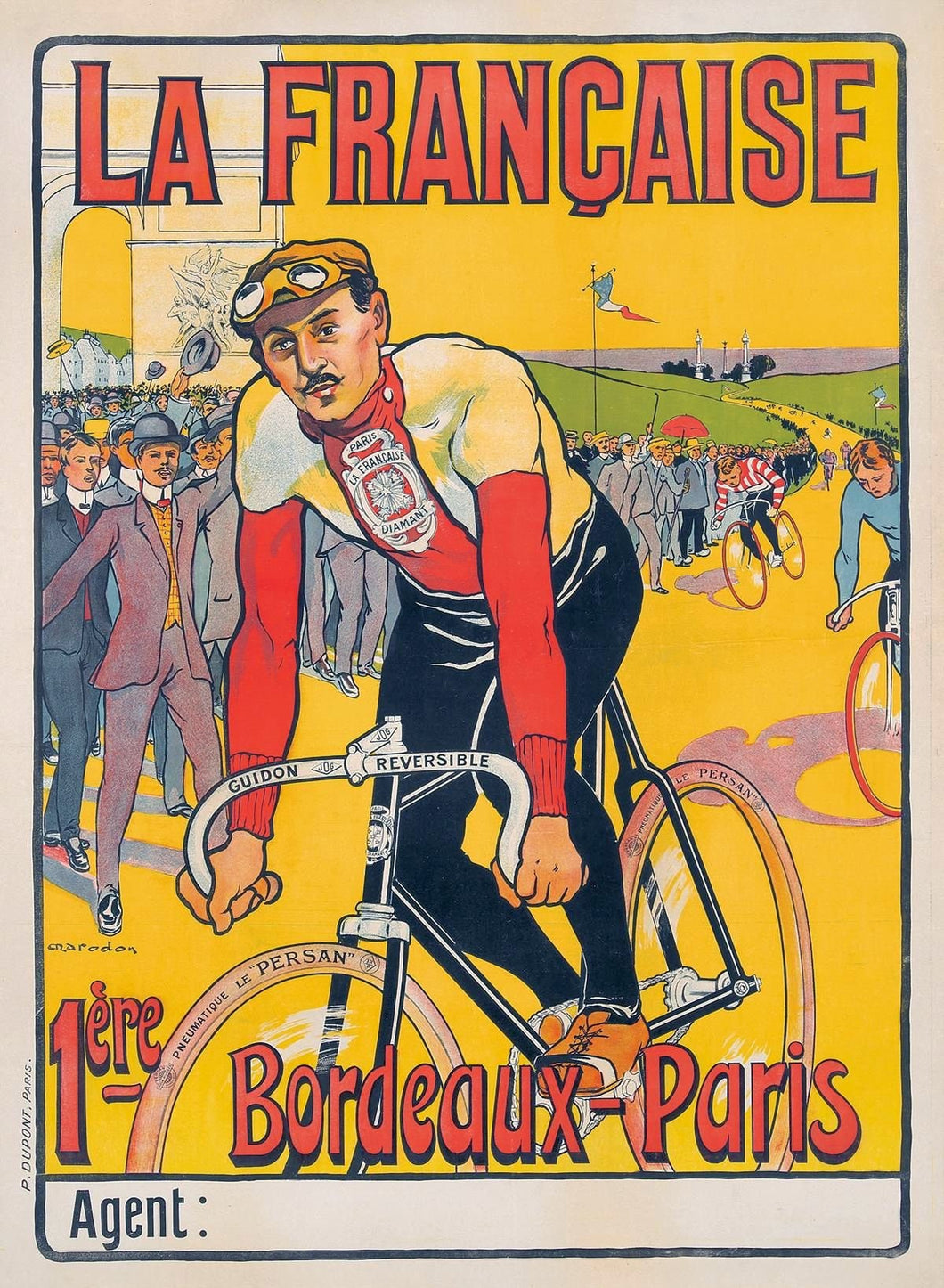 Vintage French Tour De France Cycling Advertisement Poster Print A3/A4