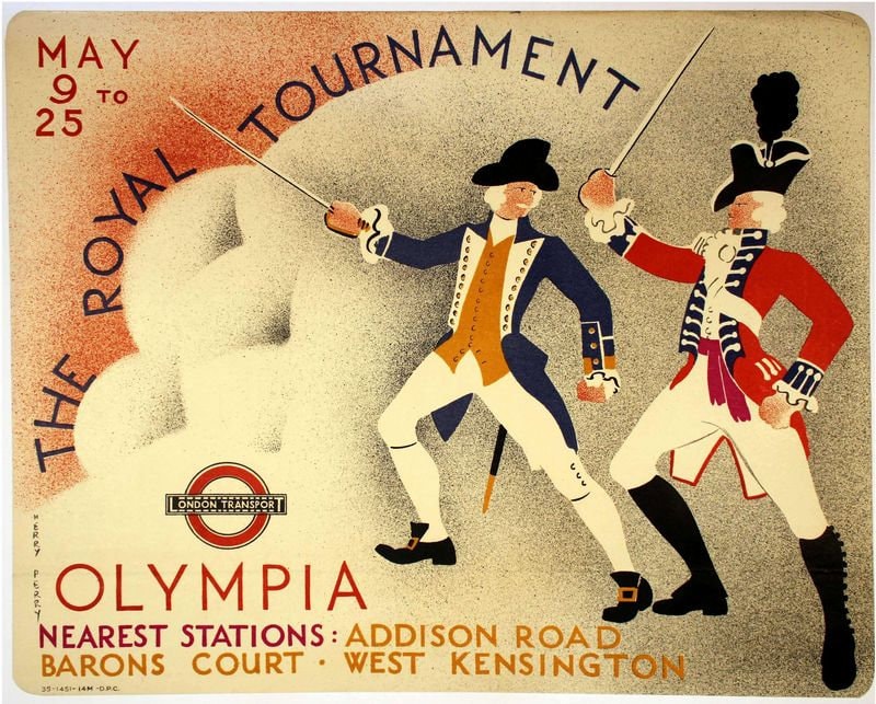Vintage 1935 Royal Tournament Military Poster Print A3/A4