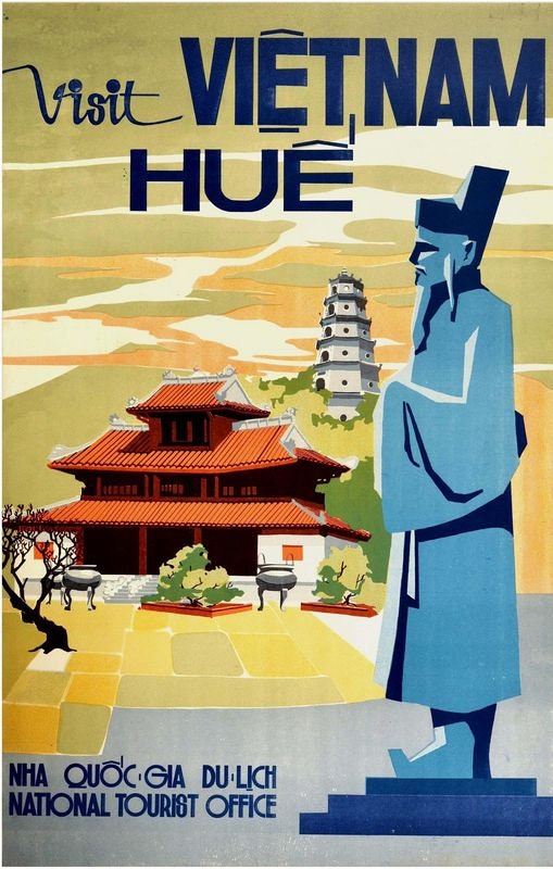 Vintage Hue Vietnam Tourism Poster Print A3/A4