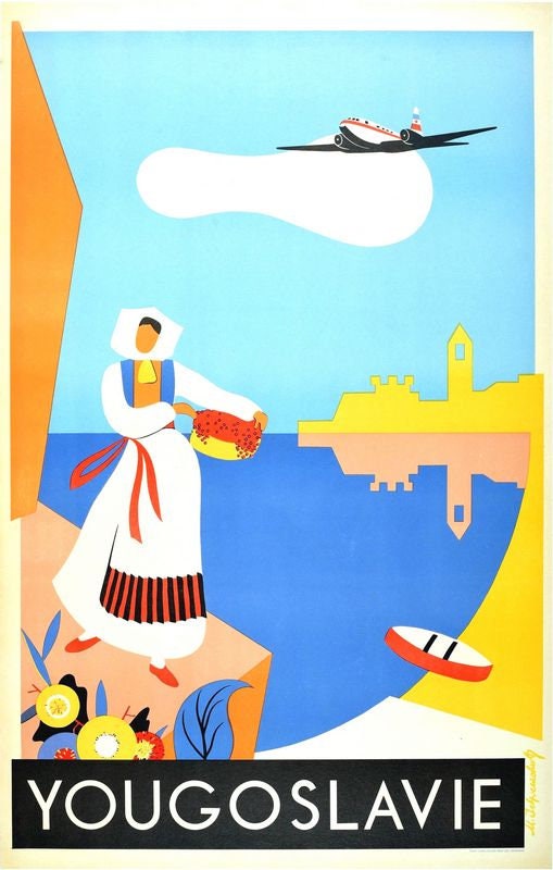 Vintage Yugoslavia Tourism Poster Print A3/A4